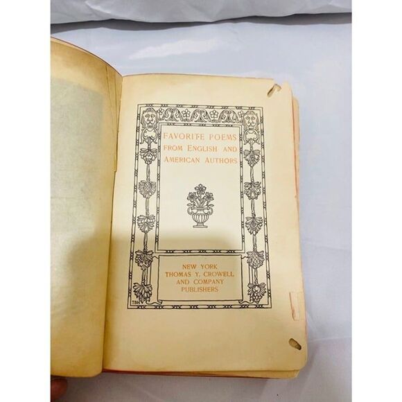 Favorite Poems From English and American Authors by Thomas Crowell 1894 Antique - Picture 7 of 12